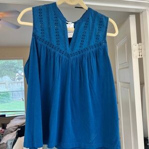 J. Crew Teal Sleeveless Blouse